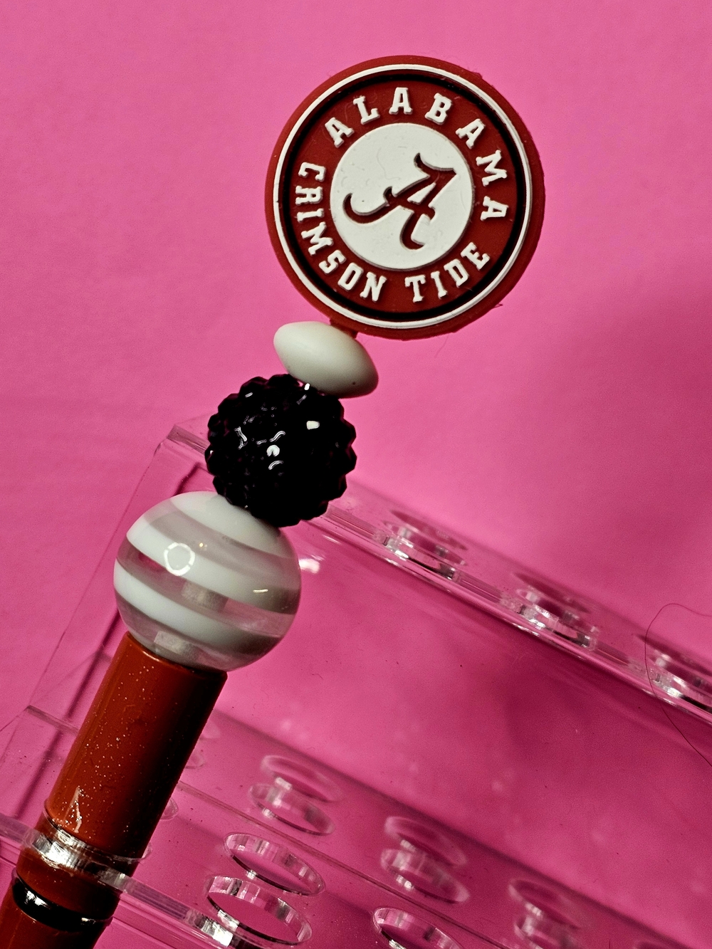 Alabama Crimson Tide Sparkly/Blingy Custom Created Super Fan Pen